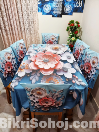 Original 3D Printed Dining Chair Table Cover  6pis combo set